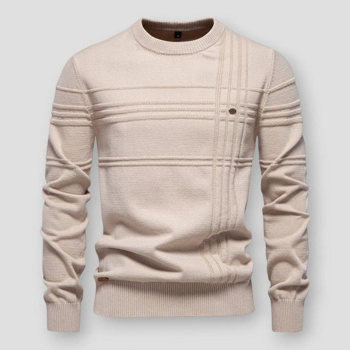 Sienna | Stylish Crew Neck Pullover Sweater With Textured Details