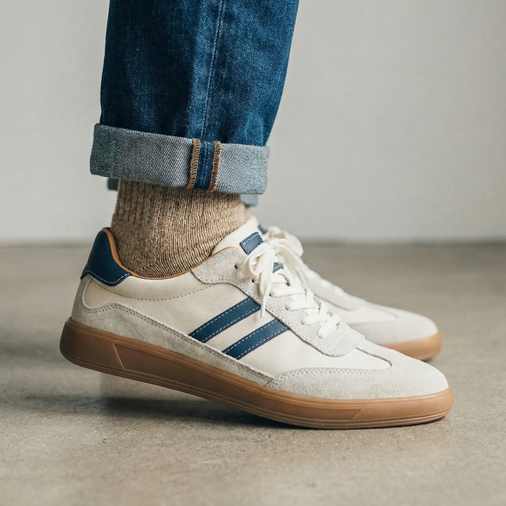 Mason | Stylish Leather And Suede Retro Trainers For Men