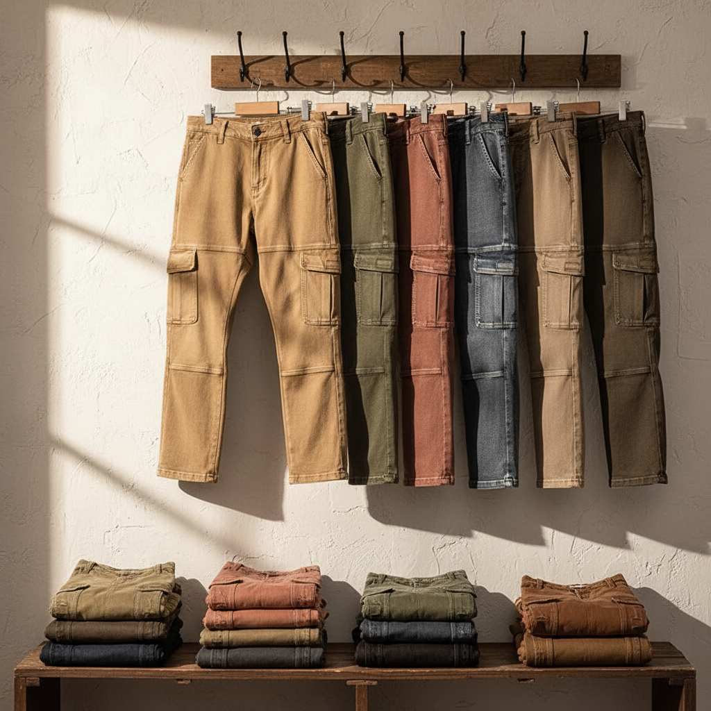 Phoebe | Stylish Denim Cargo Jeans With Utility Pockets
