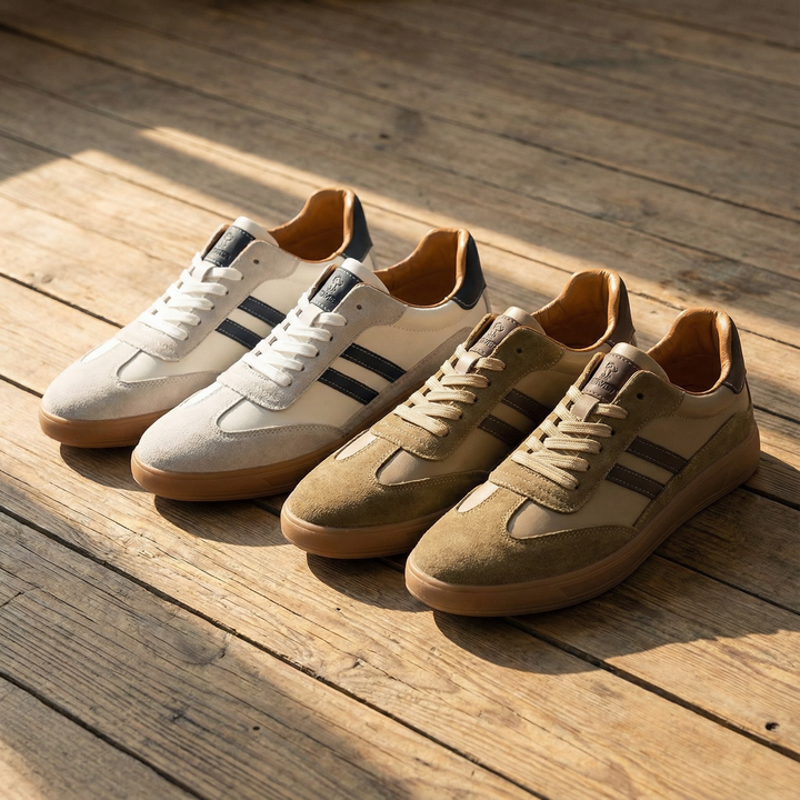 Mason | Stylish Leather And Suede Retro Trainers For Men