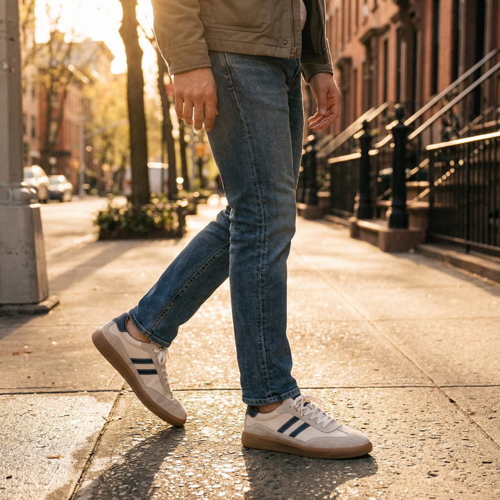 Mason | Stylish Leather And Suede Retro Trainers For Men