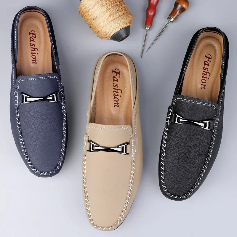 Elena | Sleek Men's Leather Bit Loafers With Hand-Stitched Detail