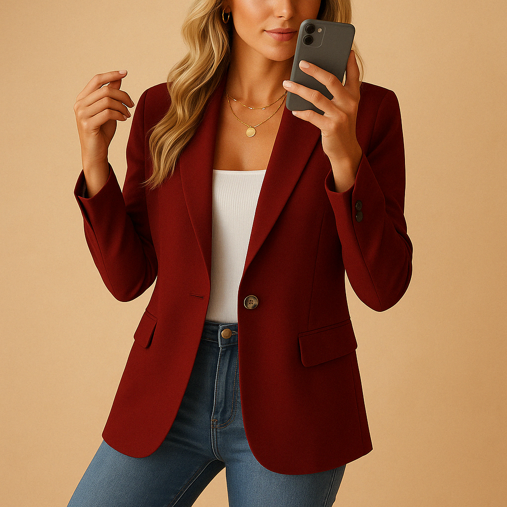 Ava | Elegant Single Button Tailored Blazer