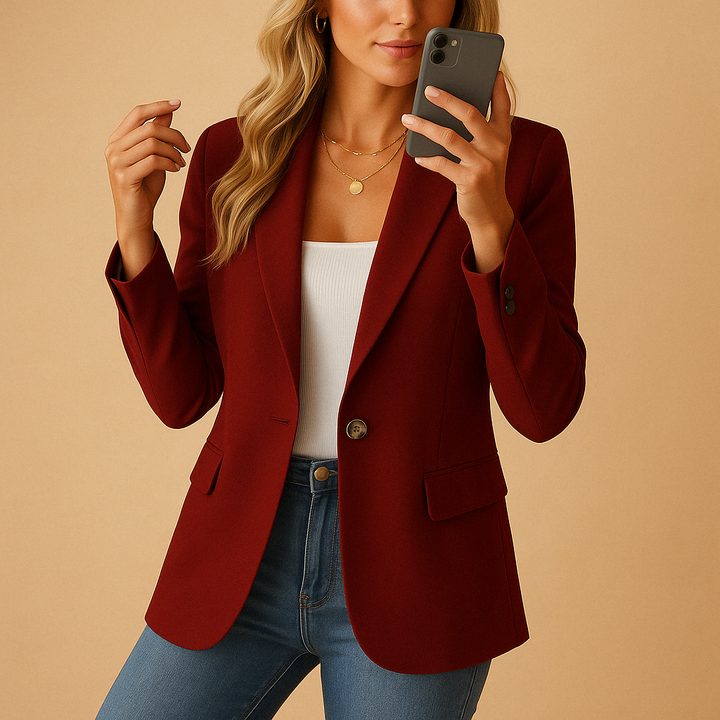 Ava | Elegant Single Button Tailored Blazer