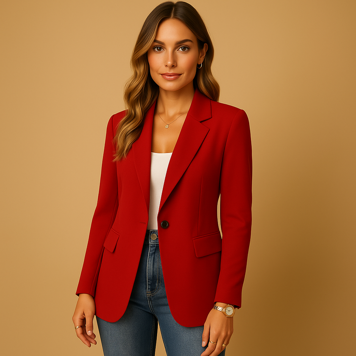 Ava | Elegant Single Button Tailored Blazer