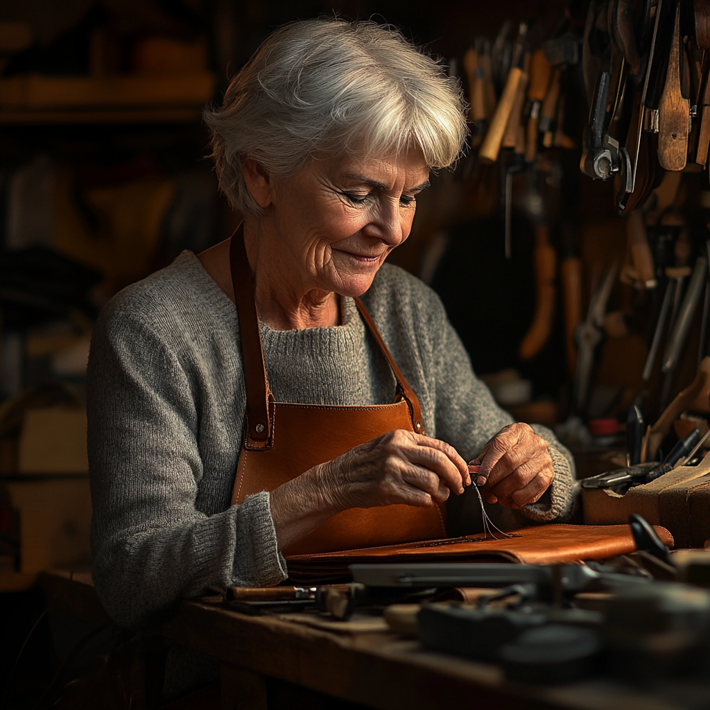 Evelyn | Elegant Brown Leather Tote Bag With Classic Silhouette