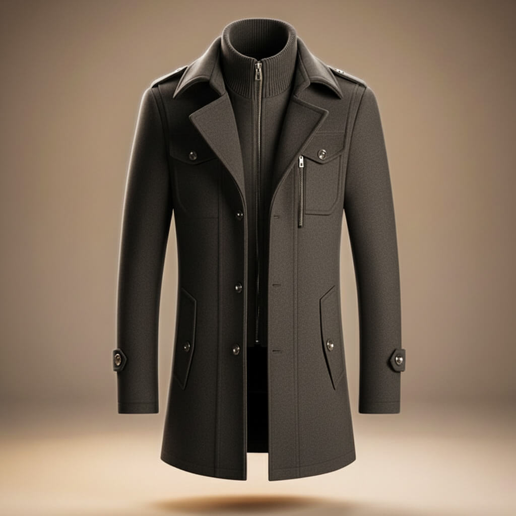 Margot | Elegant Virgin Wool Overcoat With Double-Breasted Design