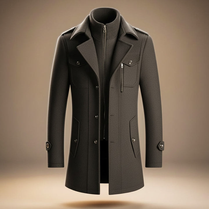 Margot | Elegant Virgin Wool Overcoat With Double-Breasted Design