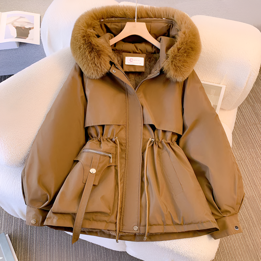 Hannah | Elegant Faux Fur Hooded Puffer Winter Jacket