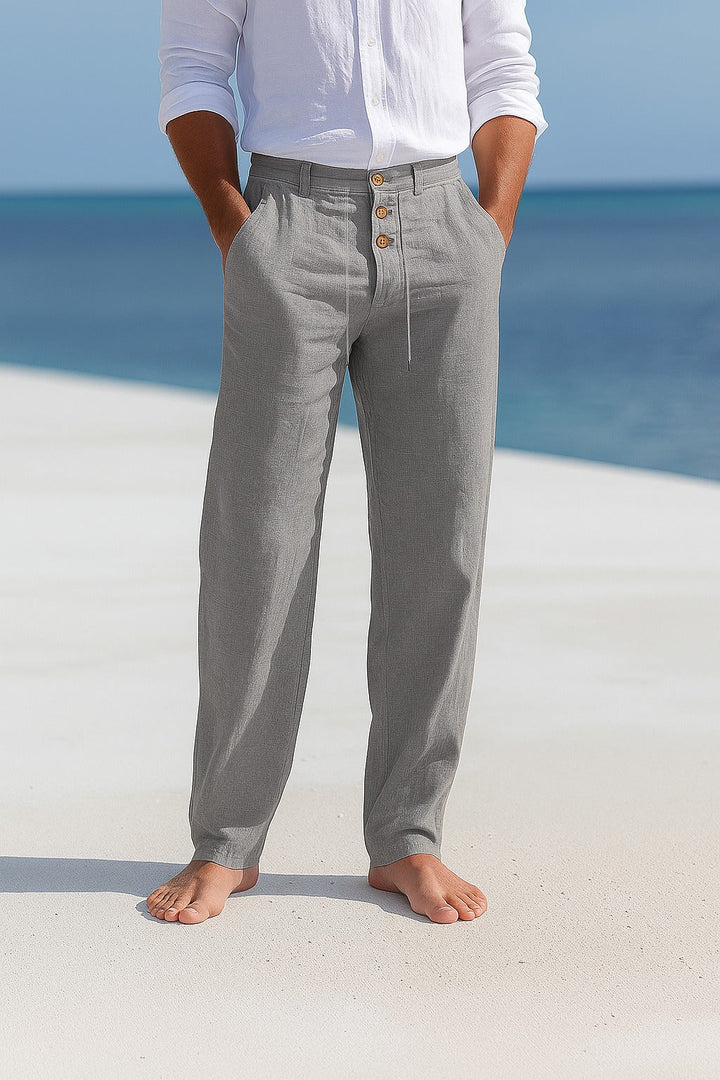 Evy | Stylish Men's Linen Trousers With Drawstring Waistband