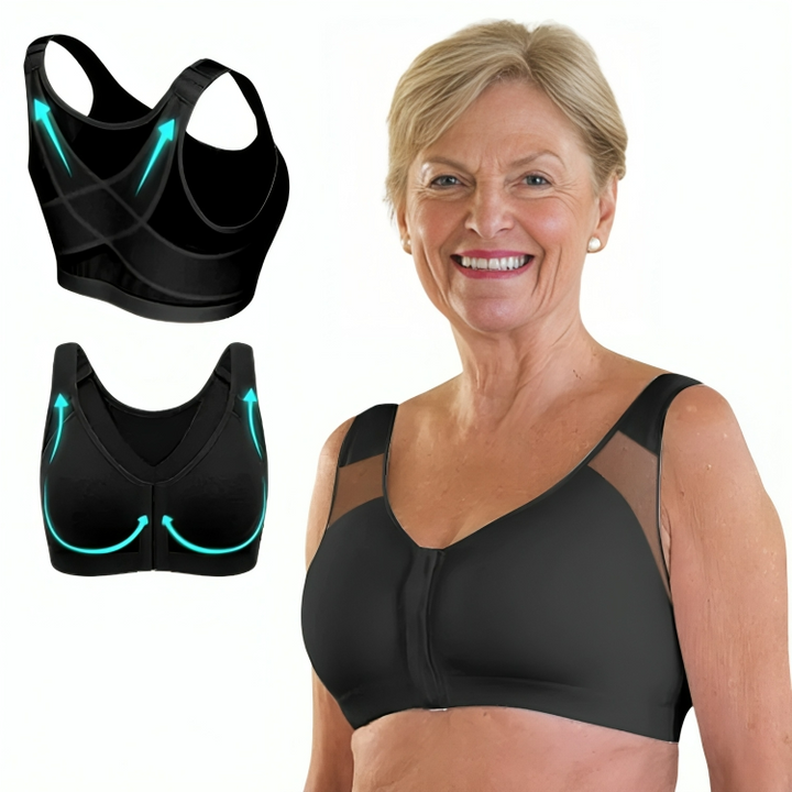 Molly | Elegant Wireless Support Bra With V-Neck Design