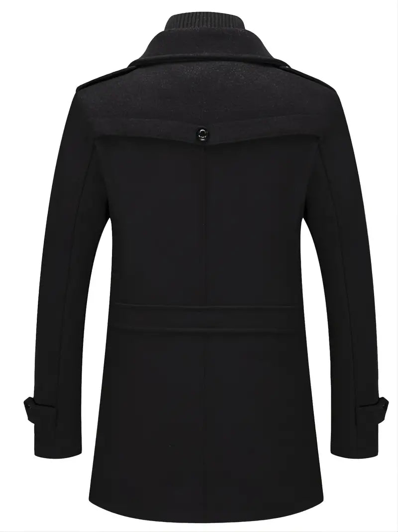 Imogen | Military Double-Breasted Wool Overcoat With Epaulettes