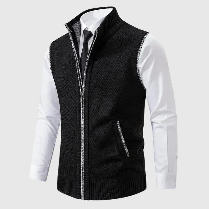 Elena | Stylish Zip-Up Sleeveless Knit Vest Men
