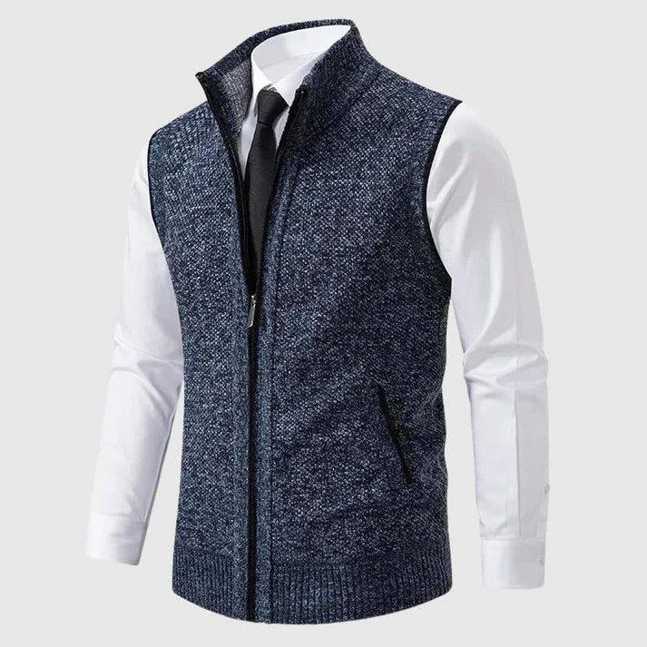 Elena | Stylish Zip-Up Sleeveless Knit Vest Men