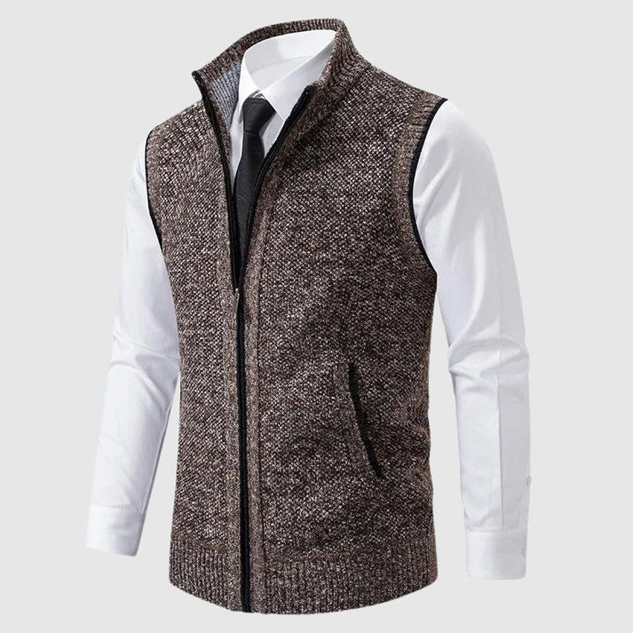 Elena | Stylish Zip-Up Sleeveless Knit Vest Men
