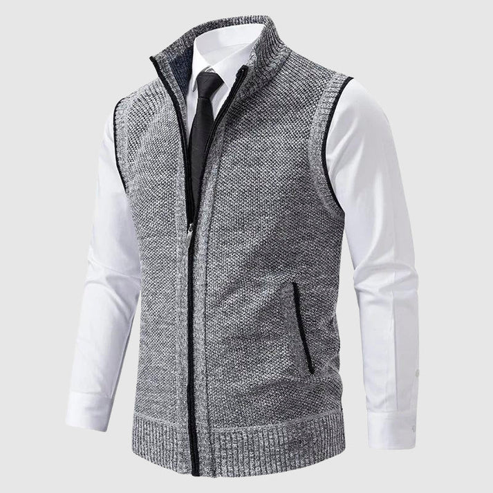 Elena | Stylish Zip-Up Sleeveless Knit Vest Men