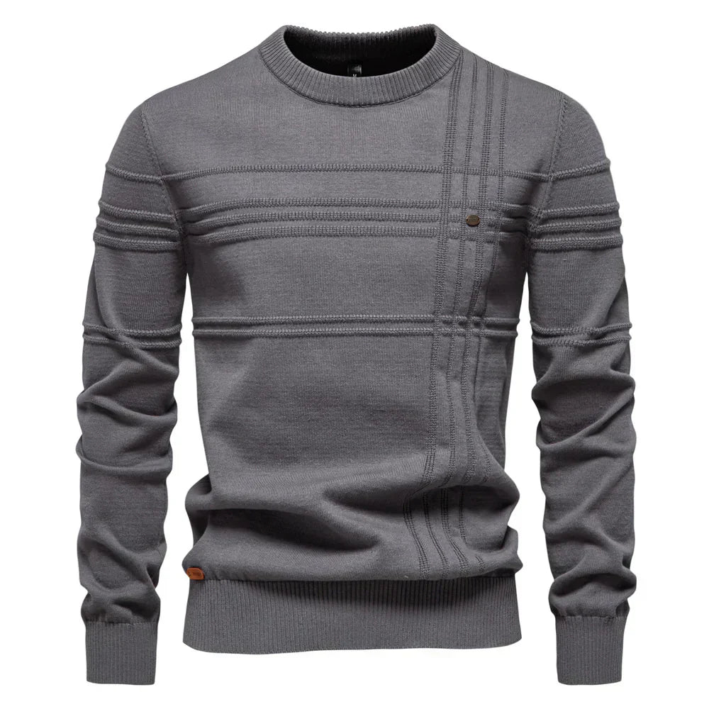 Willow | Stylish Crew Neck Ribbed Panel Sweater