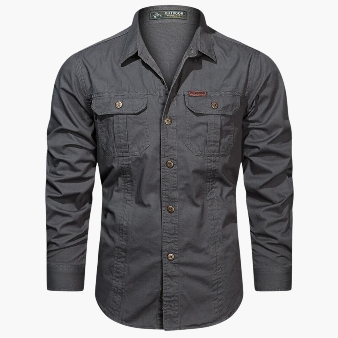 Violet | Stylish Long Sleeve Military Utility Shirt