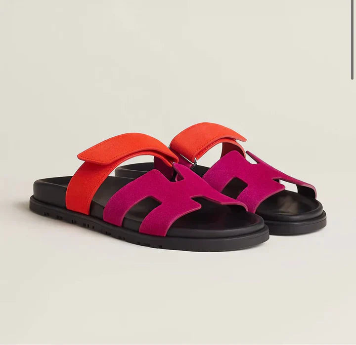 Gabriella | Elegant Cut-Out Leather Slide Sandals