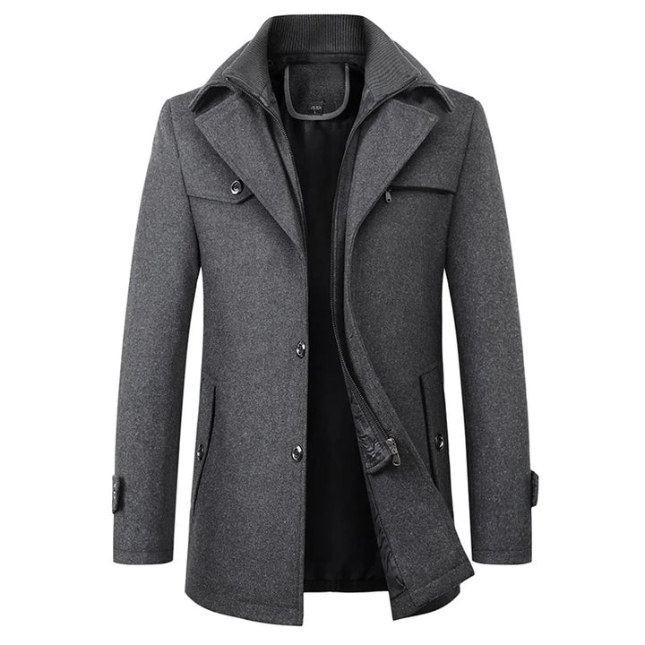Sebastian | Elegant Double-Breasted Wool Overcoat Men