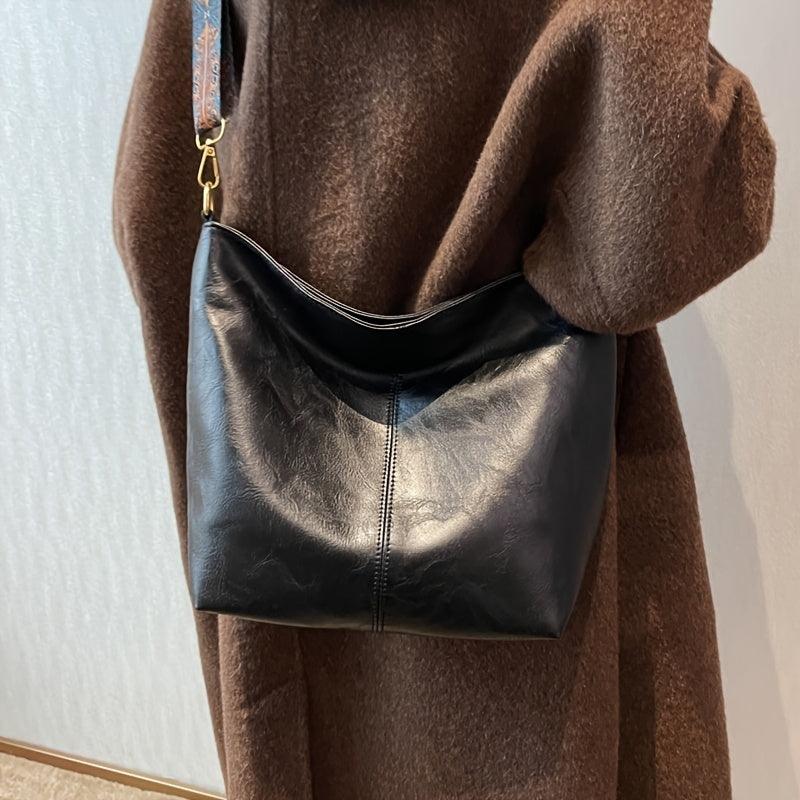 Karen | Elegant Blue Crossbody Bag With Decorative Strap