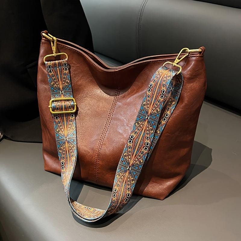 Karen | Elegant Blue Crossbody Bag With Decorative Strap
