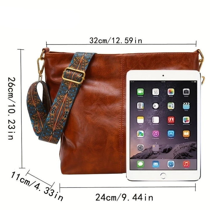 Karen | Elegant Blue Crossbody Bag With Decorative Strap