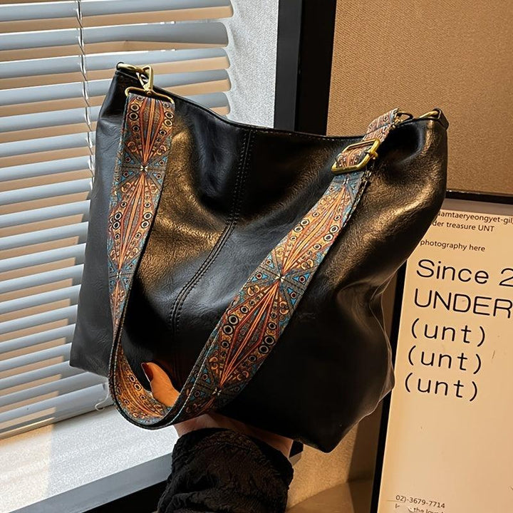 Karen | Elegant Blue Crossbody Bag With Decorative Strap