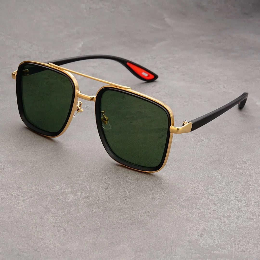 Hannah | Sleek Vintage Square Metal Frame Sunglasses