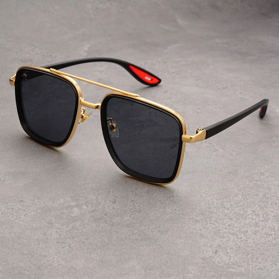 Hannah | Sleek Vintage Square Metal Frame Sunglasses