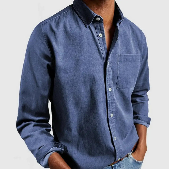 Kasper | Stylish Men's Long Sleeve Button Up Linen Shirt