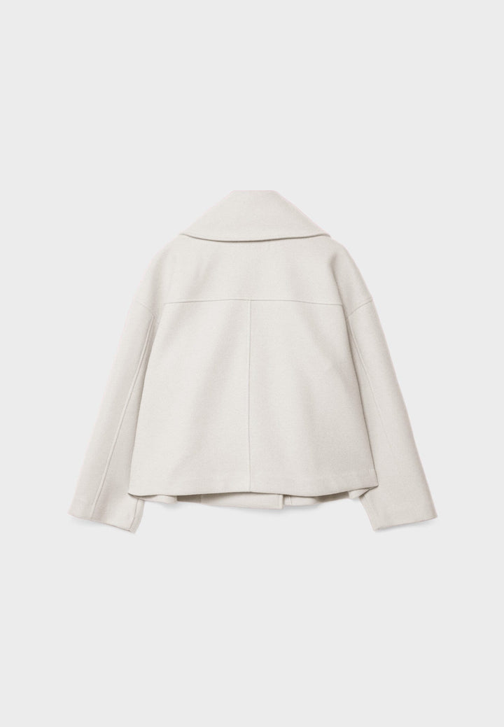 Josephine | Chic Double Breasted Cropped Peacoat With Oversized Fit