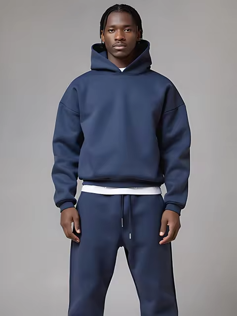 Phoebe | Stylish Men's Black Oversized Hoodie Sweatsuit Set