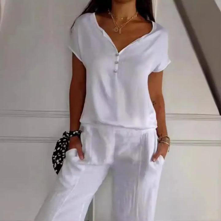 Dahlia | Elegant Off-Shoulder V-Neck Satin Top