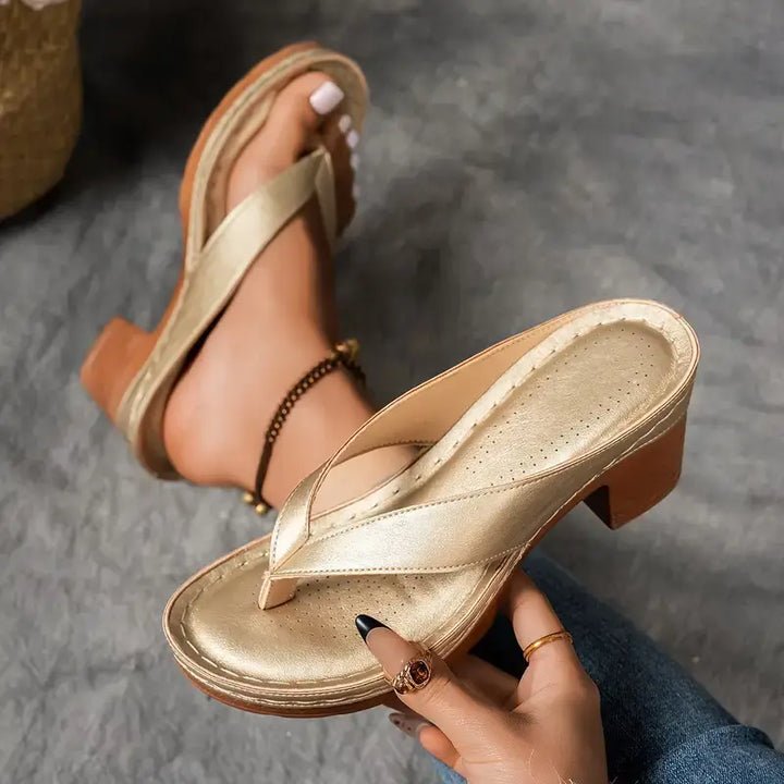 Felicity | Chic Block Heel Sandals With Orthopedic Support