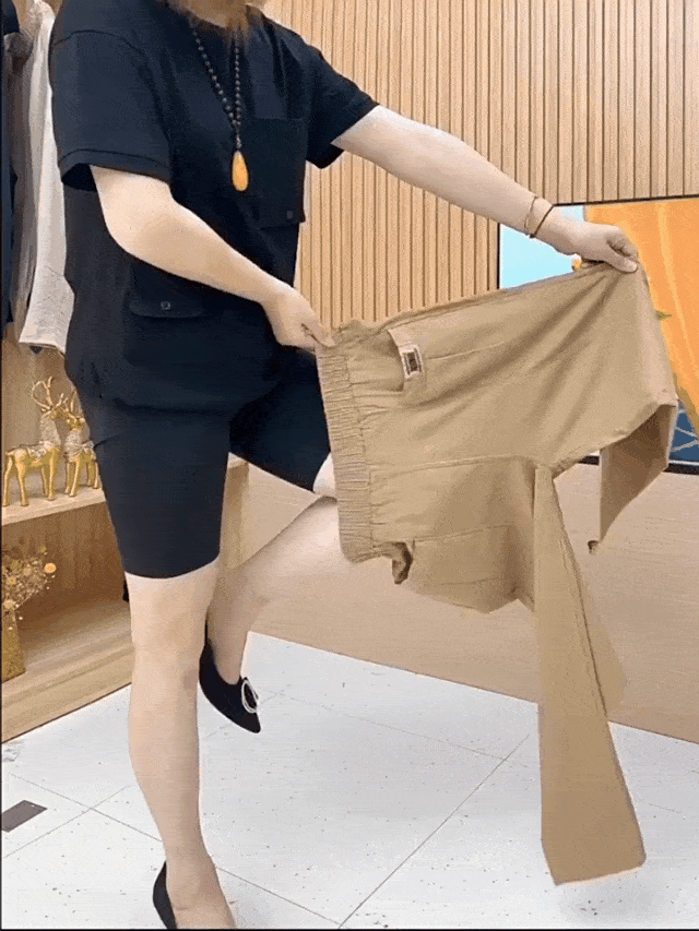 Oriana | Chic High-Waisted Cotton Tapered Pants