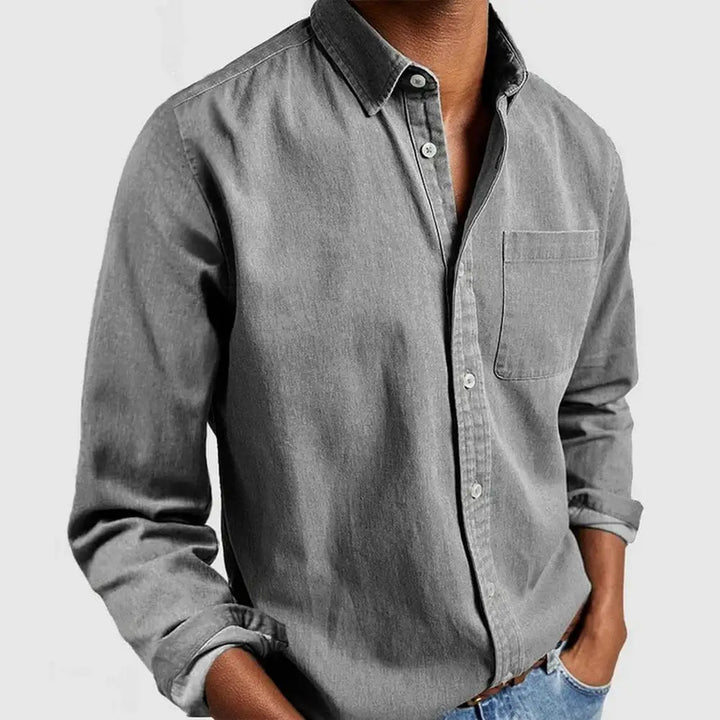 Kasper | Stylish Men's Long Sleeve Button Up Linen Shirt