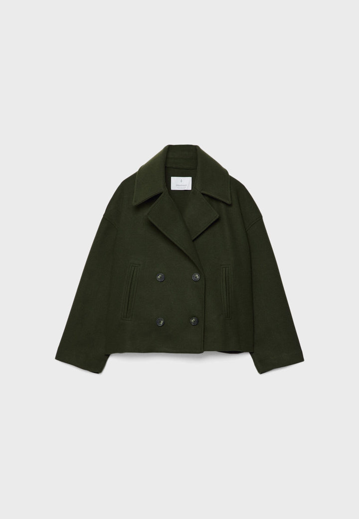 Phoebe | Elegant Double Breasted Cropped Winter Coat