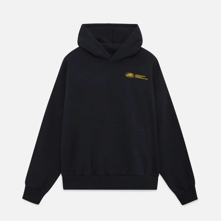 Scarlett | Chic Cropped Navy Hoodie With Oversized Sleeves