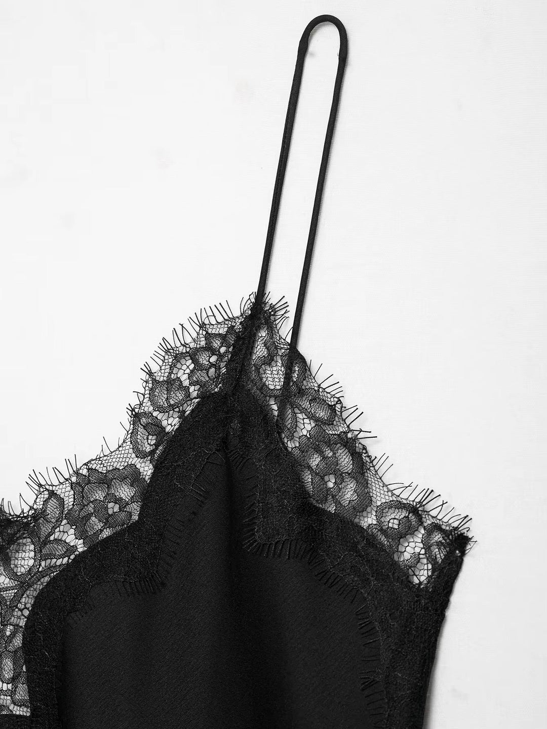 Estelle | Elegant Asymmetric Lace Trim Silk Cami Top