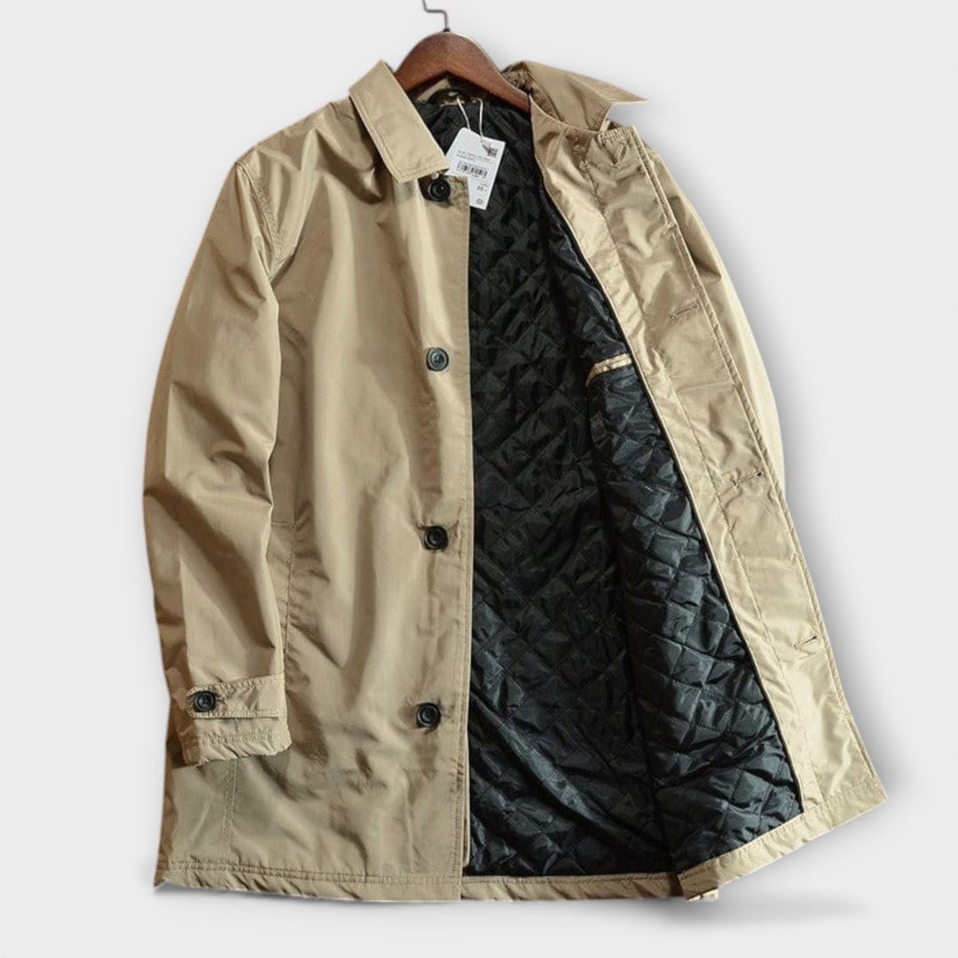 Baron | Weatherproof Long Button Coat Men - Insulated