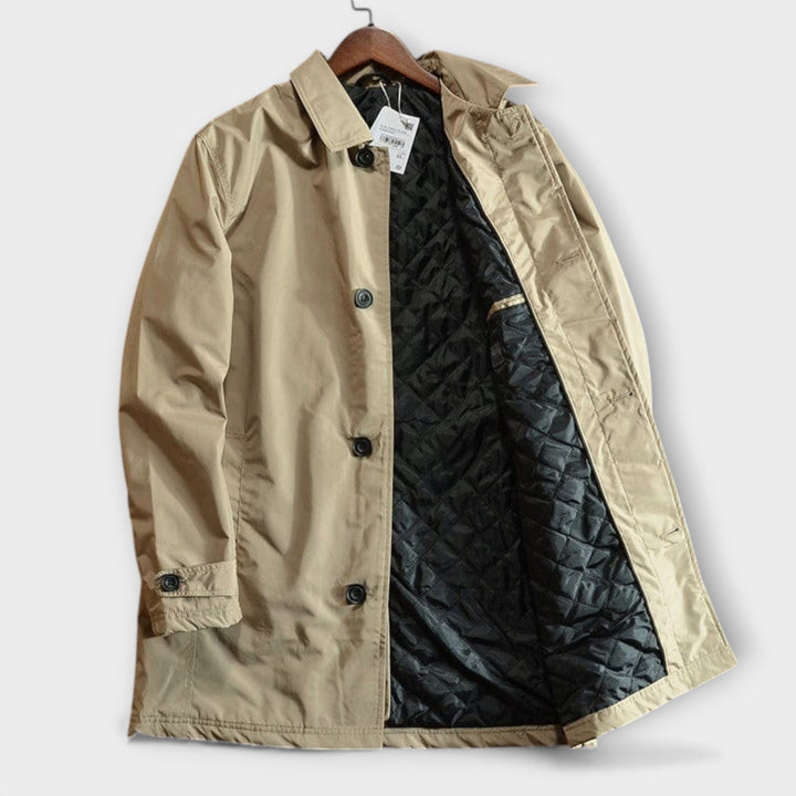 Baron | Weatherproof Long Button Coat Men - Insulated