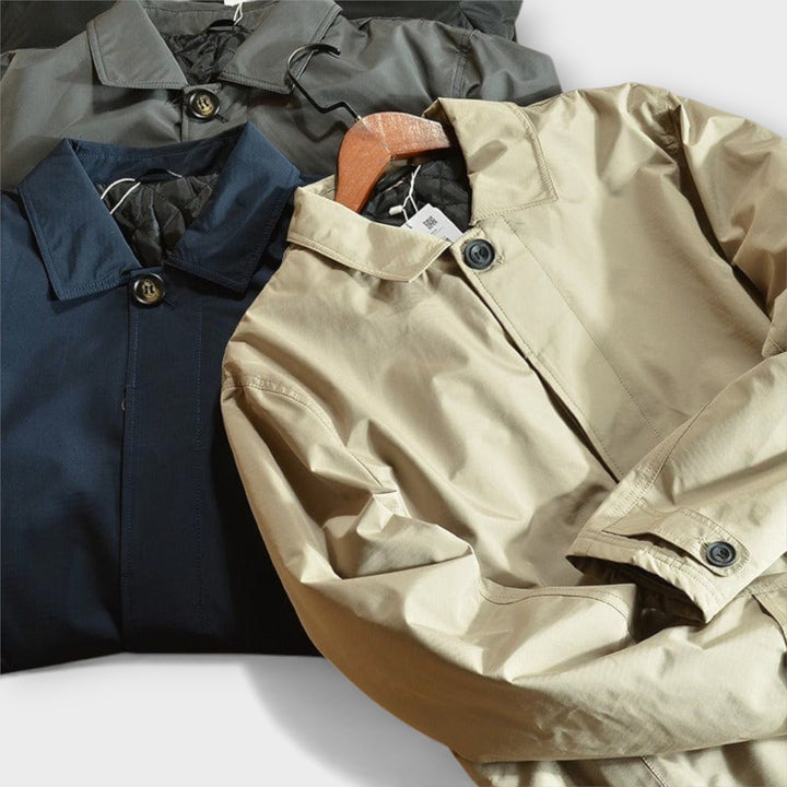 Baron | Weatherproof Long Button Coat Men - Insulated