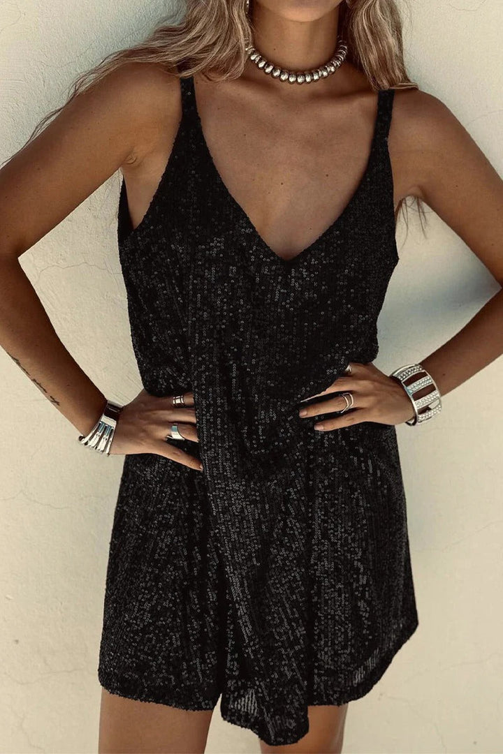 Margot | Elegant V-Neck Sequin Mini Dress