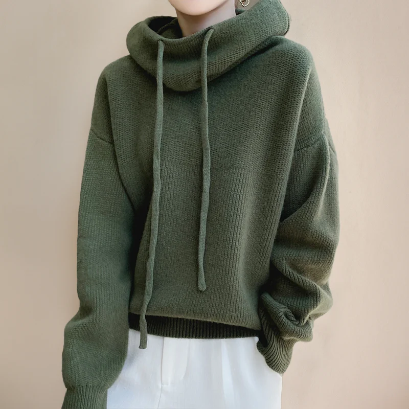 Juniper | Cozy Hooded Knit Sweater Women - Oversized Relaxed Fit