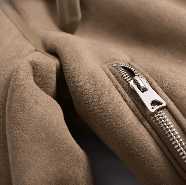 Joanna | Chic Sherpa Lined Suede Aviator Jacket Women