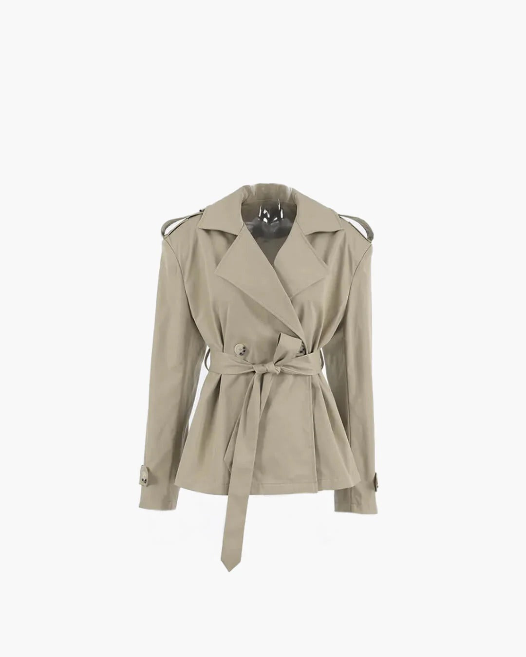Annabelle | Chic Double Breasted Tie Waist Trench Jacket Women