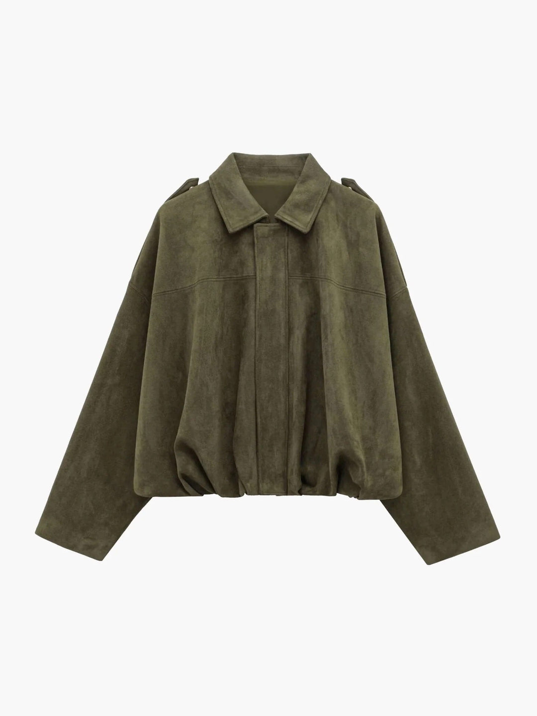 Juniper | Chic Collared Faux Suede Bomber Jacket Women