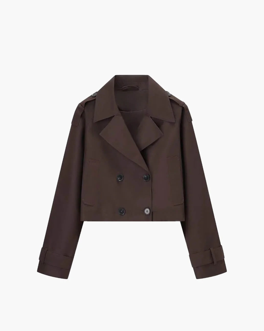Everly | Chic Cropped Double Breasted Trench Coat Women