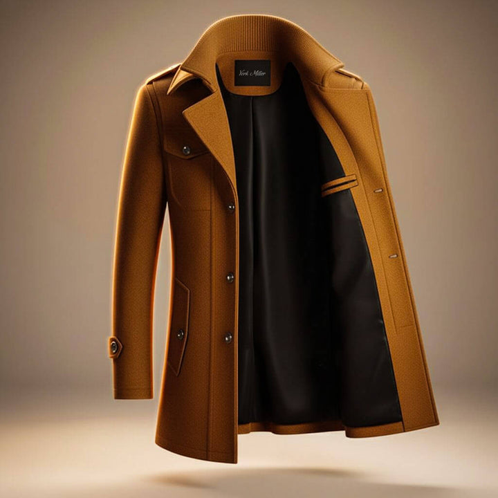 Marco | Elegant Virgin Wool Overcoat With Structured Collar